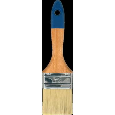 Brosse plate bi matière spécial acryl professionnelle mélange soie et fibres synthétiques manche bois verni n°65 larg.65mm - Gedimat - NESPOLI