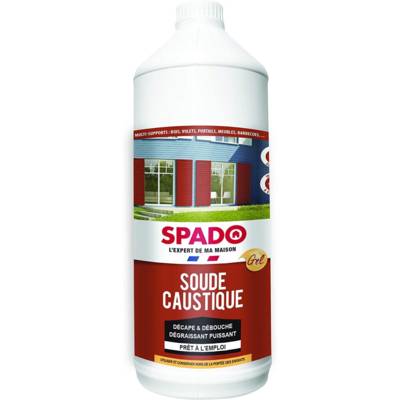 Flacon 1 l Soude Caustique Débouche les Canalisations Décapant Peinture Dégraissant Surpuissant - SPADO