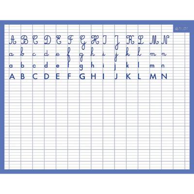 Ardoise rigide effaçable à sec "Alphabet & Seyes" 21 x 26,5 cm - BOUCHUT