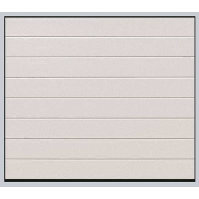 Porte de garage sectionnelle EUROPRO EVOLUTION en acier rainures M Woodgrain blanc - Gedimat - TUBAUTO