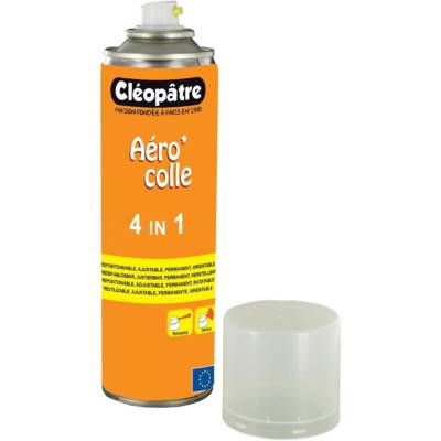 Spray Colle 250ml Glue Aérocol 4 en 1 (repositionnable, ajustable, orientable) - CLÉOPÂTRE