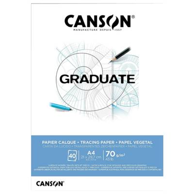 Bloc 40 Feuilles Calque GRADUATE A4 72g Satiné - CANSON