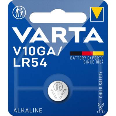 Pile bouton alcaline "Electronics" V10GA LR54 1,5 Volt - VARTA