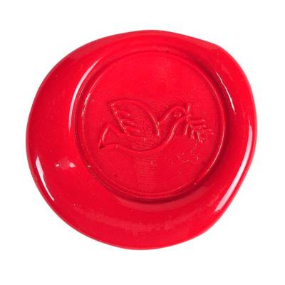 Pastille laiton pour sceau sur broche colombe - HERBIN
