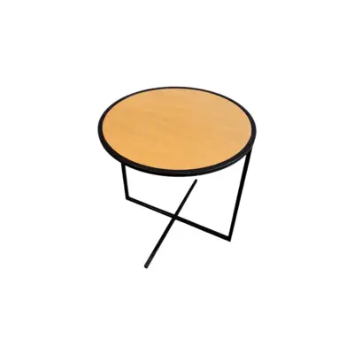 Table basse Viccarbe LINZI bois/noir ronde - OCCASION