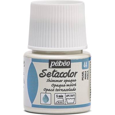 Flacon 45 ml Peinture SETACOLOR opaque pour textiles PERLE moiré - PÉBÉO
