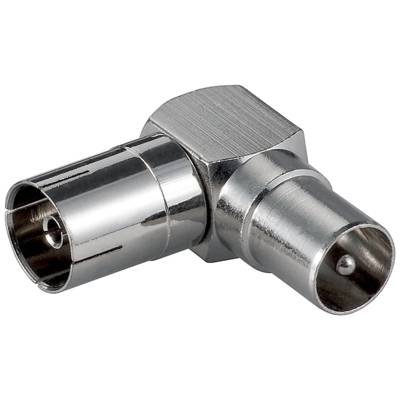 Adaptateur Coaxial 9,5 mm Coudé 90° pour câble antenne - GOOBAY