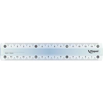 Règle plate Essentials Plastique 15 cm Transparente - MAPED