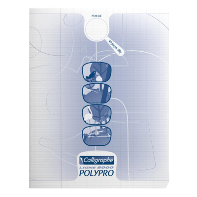 Cahier piqué Polypro POESIE et CHANT 17x22cm 48p séyès 90g Incolore - Clairefontaine