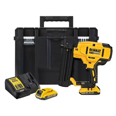 Cloueur de finition sans fil XR 18V Brushless 18GA 15-50 mm - DEWALT - avec 2 batteries 2 Ah - Tchargeur - STACK - DCN210SD2-QW