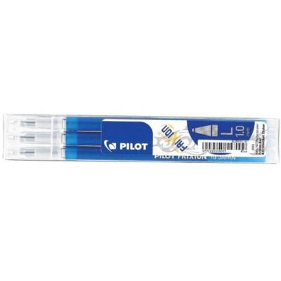 Lot de 3 Recharges pour stylo roller FRIXION BALL 10 Pointe large bleu - PILOT