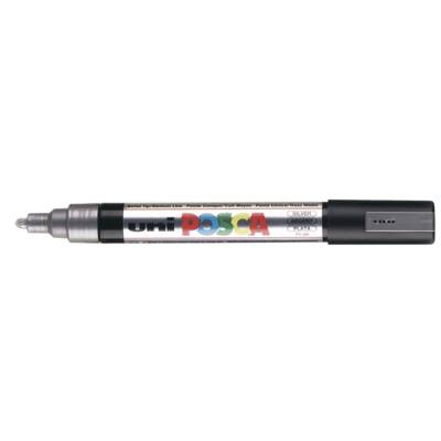 Marqueur pointe conique moyenne pc5m 1,8 - 2,5mm argent - POSCA