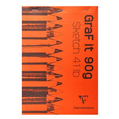 Bloc collé GraFit A4 90g 80 feuilles blanc - CLAIREFONTAINE