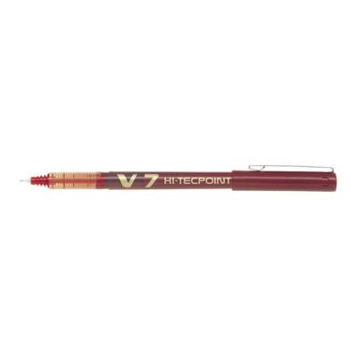 Stylo roller Hi-Tecpoint V7 Encre liquide Pointe moyenne Rouge - PILOT