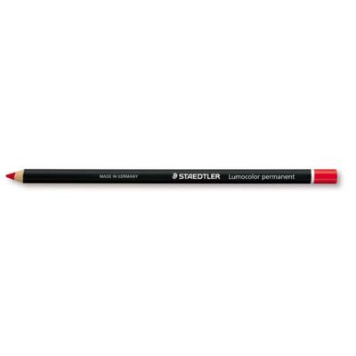 Crayon graphite GLASOCHROM Rond pour écriture toute surface mine Rouge - STAEDTLER