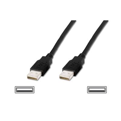 USB 2.0 connection cable. type A M/M. 1.0m Noir - DIGITUS