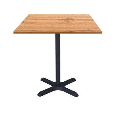 Table pied noir 70x70cm chene armor - intérieur - RestooTab