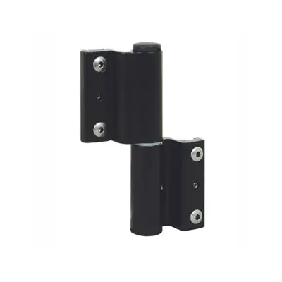 Paumelle porte-fenêtre alu FAPIM pour dormant 14x18 - noir ral 9005 - 5671/37