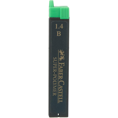 Etui de 6 Mines Super-Polymer pour porte-mines 1,4mm B - Faber-Castell