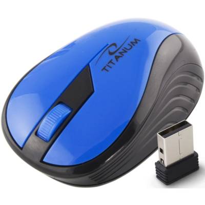 Souris Sans Fil Rainbow 2.4GHZ Optique 3D Bleu - TITANUM