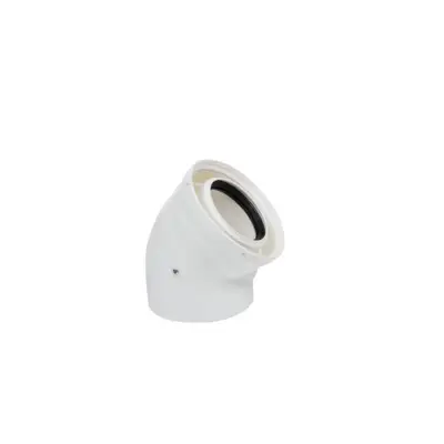 Coude ventouse diamètre 80/125 de 45 degrés - ATLANTIC - 074301