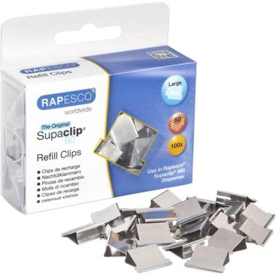 Lot de 100 Pinces de Recharge Supaclip® 60 Acier Inoxydable - RAPESCO