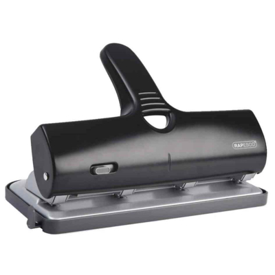 Perforateur grande capacité Métal & ABS 4 trous Noir/Argent 40 flles - RAPESCO