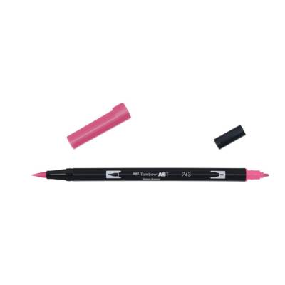 Feutre Dessin Double Pointe ABT Dual Brush Pen 743 rose chaud - TOMBOW