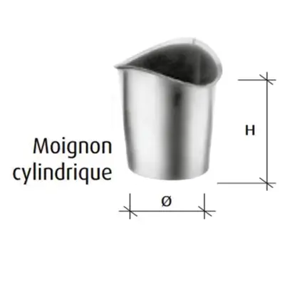 Moignon cylindrique Ø100 VM Building - zinc naturel - 220011967 - VM BUILDING SOLUTIONS