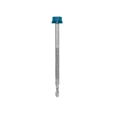 Vis autoperceuse ETANCO Zacrospiral - Ø 6.3x150 mm - Tête hexagonale 12 - Sachet de 100 - Ral 7015 - 551940221 - ETANCO LR SA