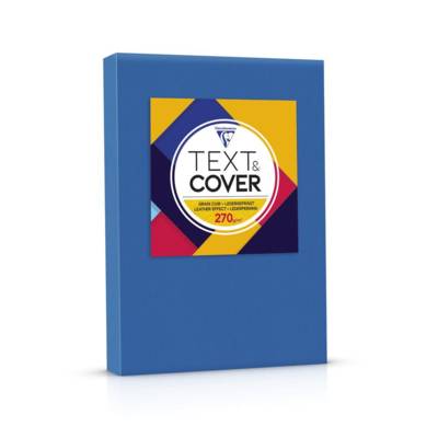Paquet 100 Couvertures reliure Text&Cover 270g A4 210x297 mm Bleu écolier - CLAIREFONTAINE