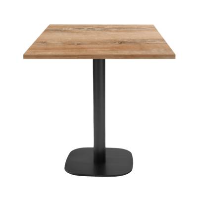 Table pied noir 70x70cm chene slovene - intérieur - RestooTab
