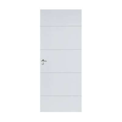 Bloc-porte alvéolaire KETCH gravé à peindre à recouvrement Hui.Néoclyp de 72 à 76 mm - 204 x 83 cm - Gedimat - RIGHINI