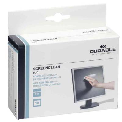 Lingettes nettoyantes pour écran SCREENCLEAN DUO - DURABLE