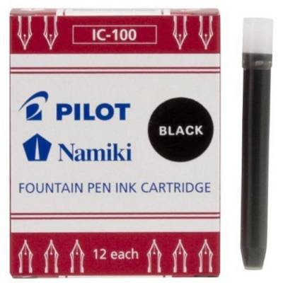 Etui de 12 Cartouches d'encre Namiki IC-100 pour Stylo Capless Noir - PILOT