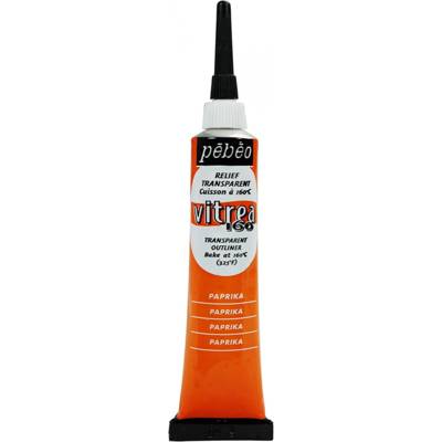 Tube 20ml Peinture acrylique Vitrea 160 Relief brillant PAPRIKA - PÉBÉO
