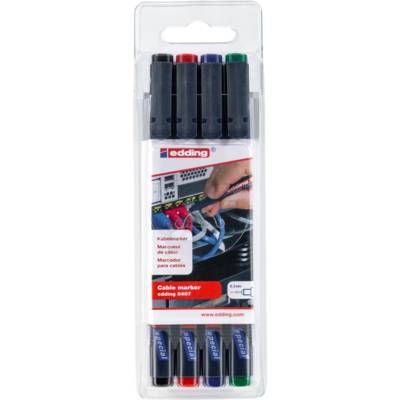 Marqueur de câble 8407 Etui de 4 Assorti 0,3 mm - EDDING