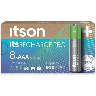 Boîte de 8 piles rechargeables AAA Pro NiMH prêtes à l'emploi, 930 mAh - ITSON