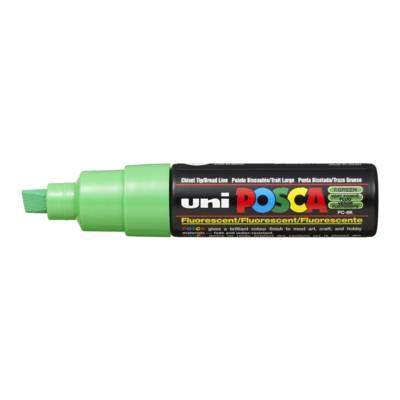 Marqueur pointe large biseautée pc8k 8mm vert fluo - POSCA