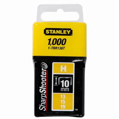 Agrafes STANLEY 8 mm - Type H - Boite de 1000 pièces - 1-TRR135T