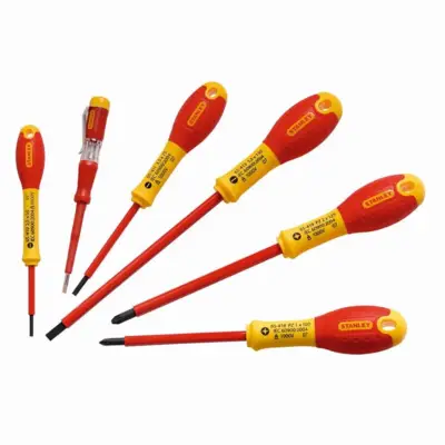 Jeu de 6 tournevis isolés 1000V STANLEY Fatmax + testeur - 0-65-443