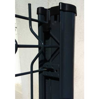 Poteau de clôture GIGA CLIP anthracite brillant - Gedimat - CLOTEX