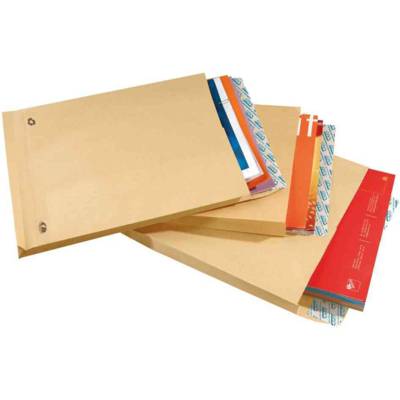Boite de 250 sacs à soufflets kraft brun C5 162x229 120 g/m² bande de protection - GPV