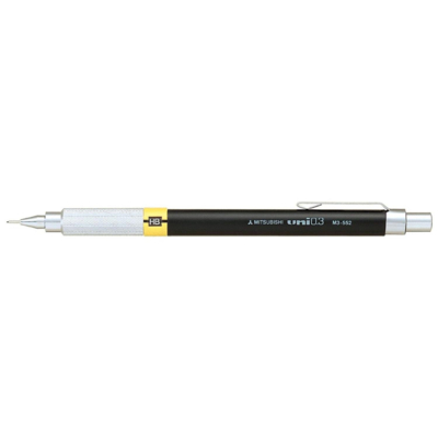 Porte-mines PREMIUM M3552 Grip 0,3mm Noir bague Jaune - Uni-Ball