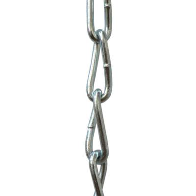 Chaîne acier zingué soudée torsadée modèle TIROLESE maillon diam.5mm larg.7mm long.21mm vendue à la coupe au ml - Gedimat - NORAIL