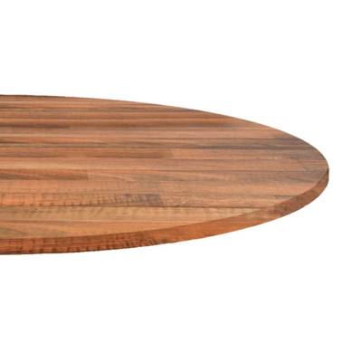 Plateau de table rond Noyer Lamellé - RestooTab