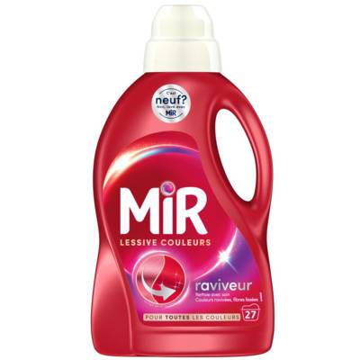 Lessive liquide Couleurs 27 Lavages - 1,350L - MIR LESSIVE