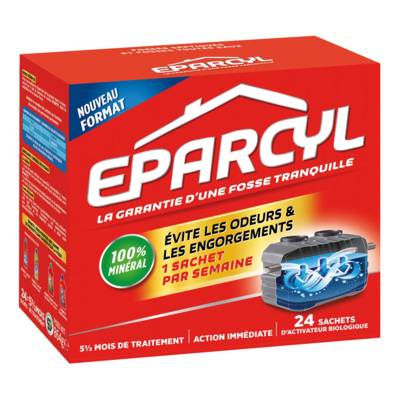 Activateur Biologique Entretien pour Fosses Septiques - 24 Sachets (5 mois de traitement) - EPARCYL