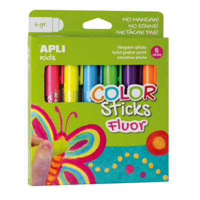 Etui 6 Tubes de gouache solide 6G FLUO - APLI-AGIPA