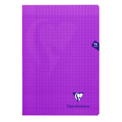 Cahier MIMESYS Piqué Polypro 21 x 29,7 cm 96 pages 90g Séyès Violet - Clairefontaine